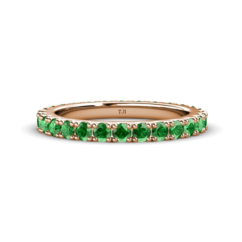 Lara 3.00 mm Green Garnet Eternity Band 