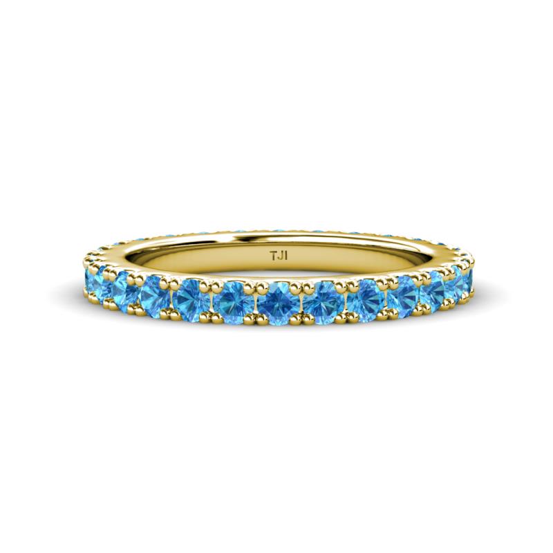 Lara 3.00 mm Blue Topaz Eternity Band 