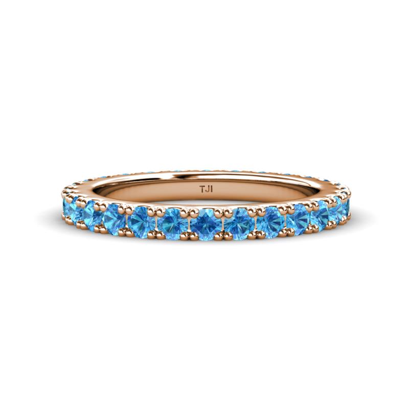Lara 3.00 mm Blue Topaz Eternity Band 