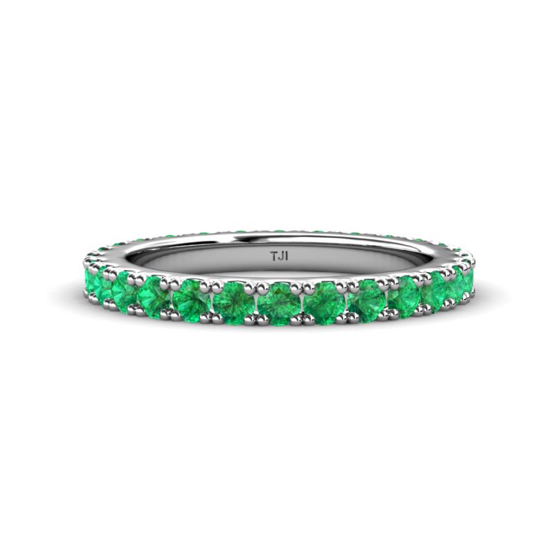 Lara 3.00 mm Emerald Eternity Band 