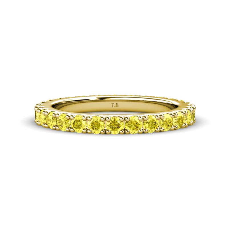 Lara 3.00 mm Yellow Sapphire Eternity Band 