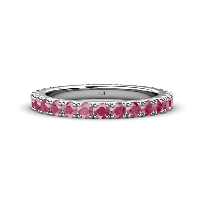 Lara 3.00 mm Rhodolite Garnet Eternity Band 