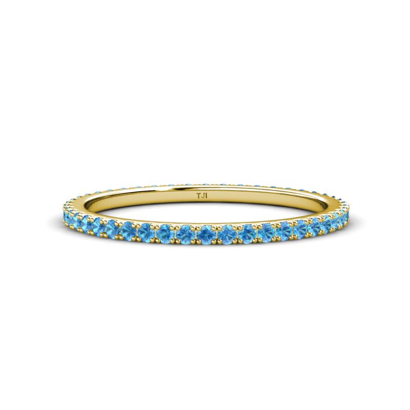 Lara 1.70 mm Blue Topaz Eternity Band 