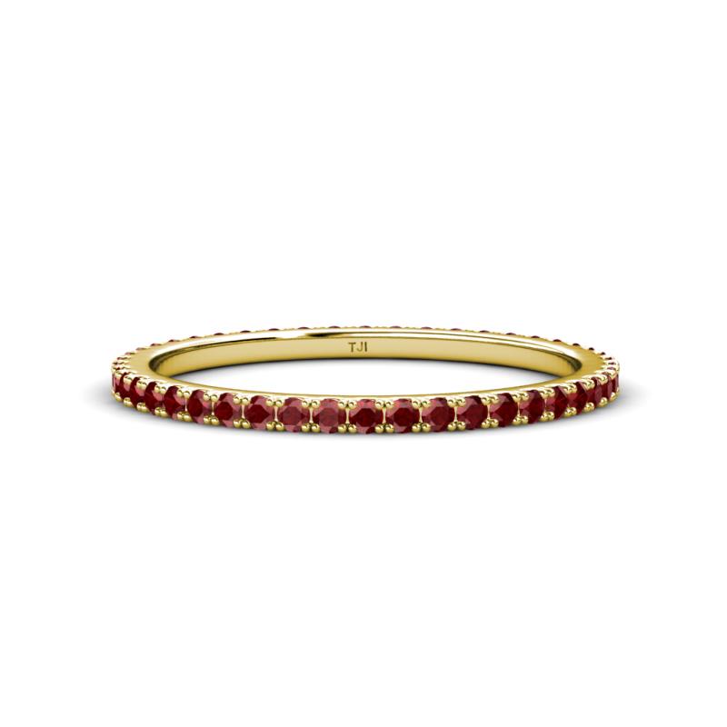 Lara 1.70 mm Red Garnet Eternity Band 