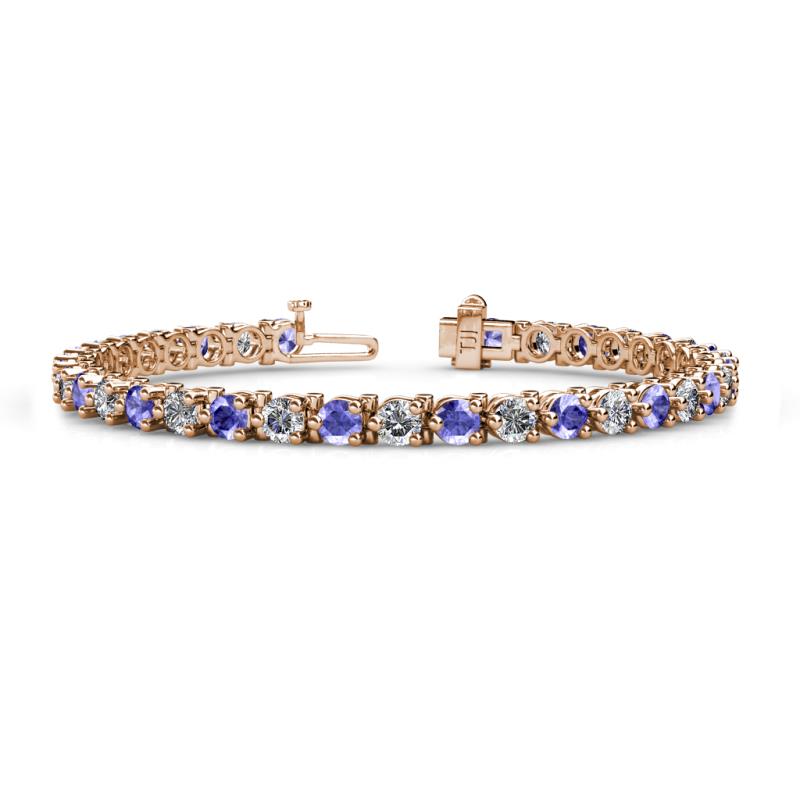 Cliona 4.10 mm Tanzanite and Diamond Eternity Tennis Bracelet 