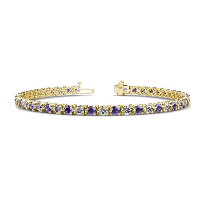 Cliona 3.30 mm Iolite and Lab Grown Diamond Eternity Tennis Bracelet 