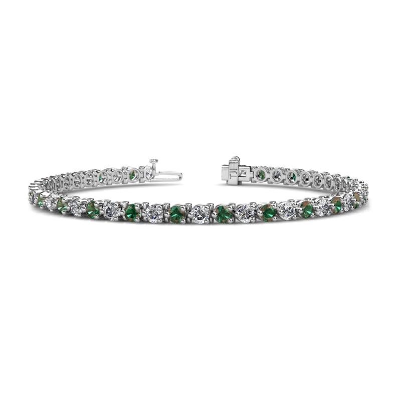 Cliona 3.30 mm Lab Grown Diamond and Lab Created Alexandrite Eternity Tennis Bracelet 