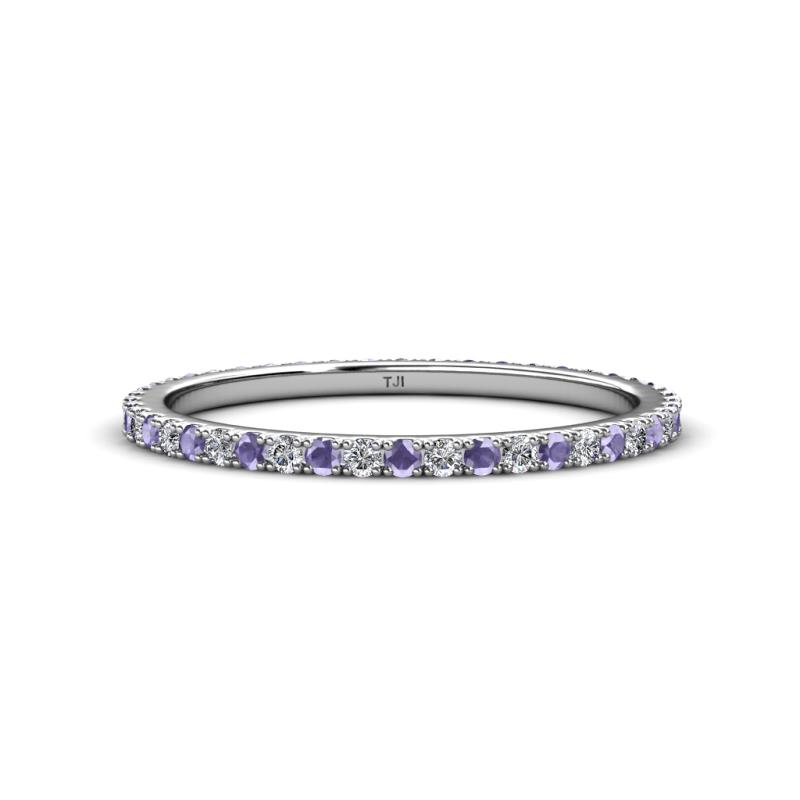 Lara 1.70 mm Iolite and Diamond Eternity Band 