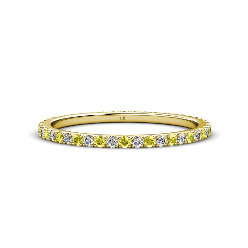 Lara 1.70 mm Yellow and White Diamond Eternity Band 