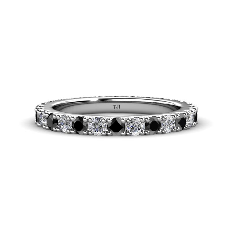 Lara 3.00 mm Black Diamond and Lab Grown Diamond Eternity Band 
