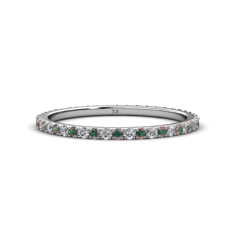 Lara 1.70 mm Lab Created Alexandrite and Lab Grown Diamond Eternity Band 