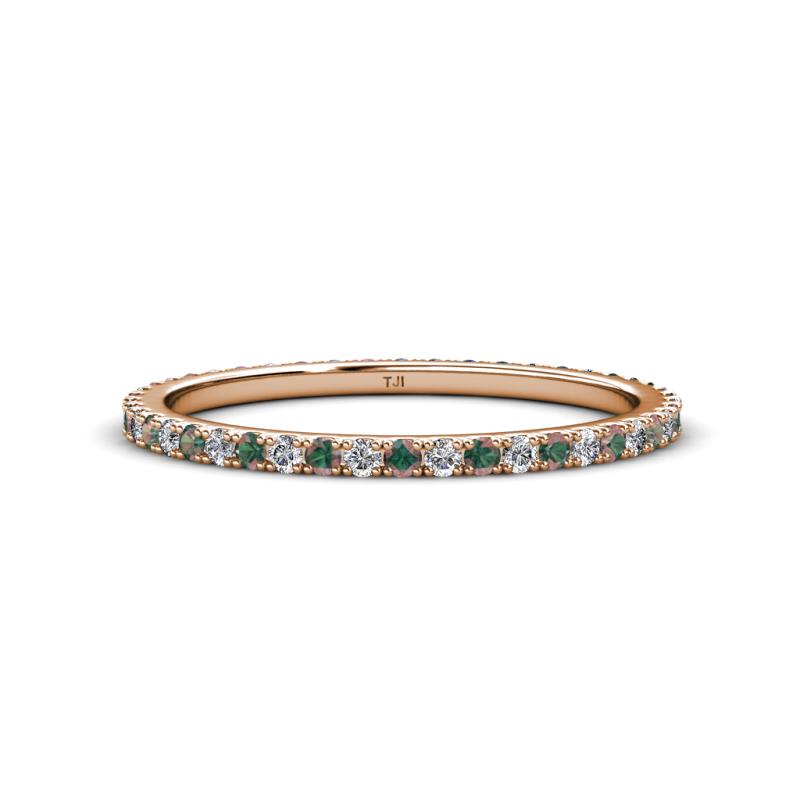 Lara 1.70 mm Lab Created Alexandrite and Lab Grown Diamond Eternity Band 