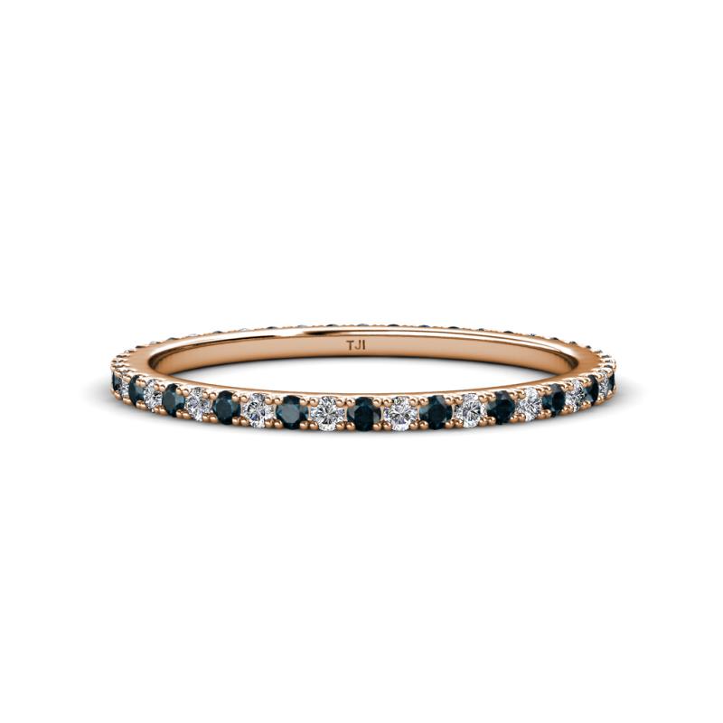 Lara 1.70 mm Blue Diamond and Lab Grown Diamond Eternity Band 