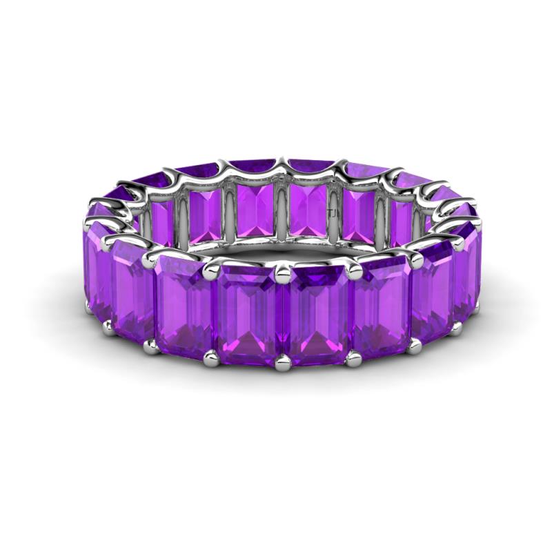 Victoria 6x4 mm Emerald Cut Amethyst Eternity Band 