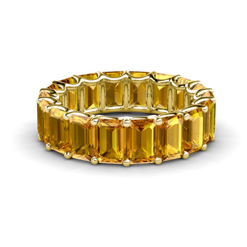 Victoria 6x4 mm Emerald Cut Citrine Eternity Band 
