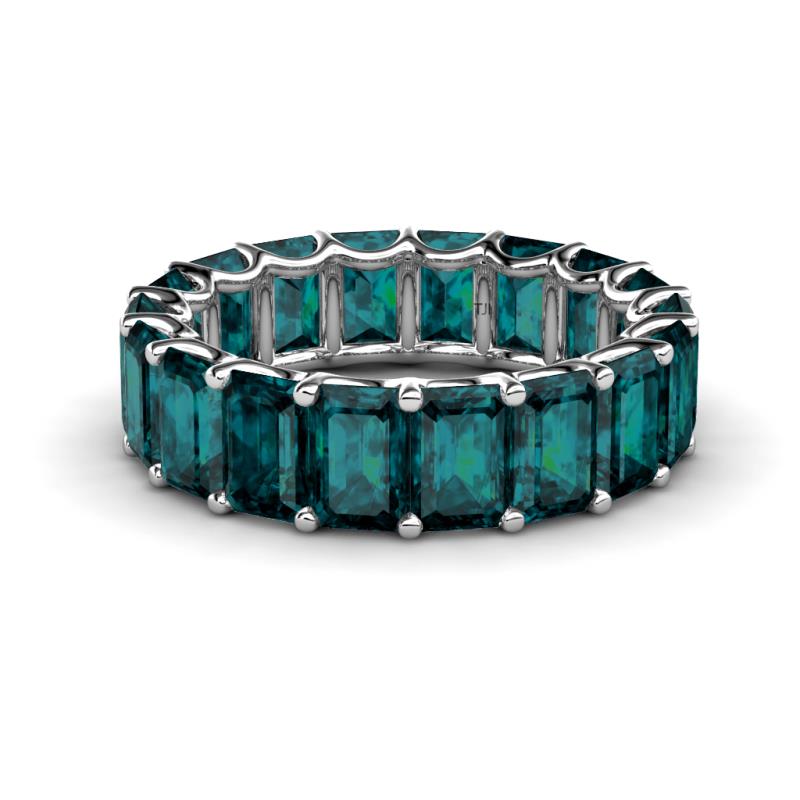 Victoria 6x4 mm Emerald Cut London Blue Topaz Eternity Band 