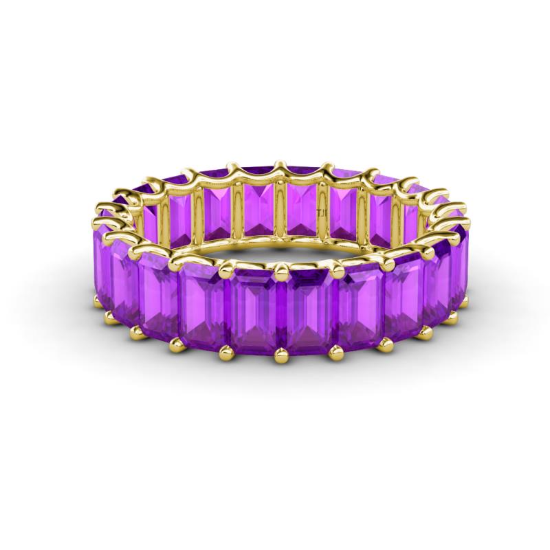 Victoria 5x3 mm Emerald Cut Amethyst Eternity Band 