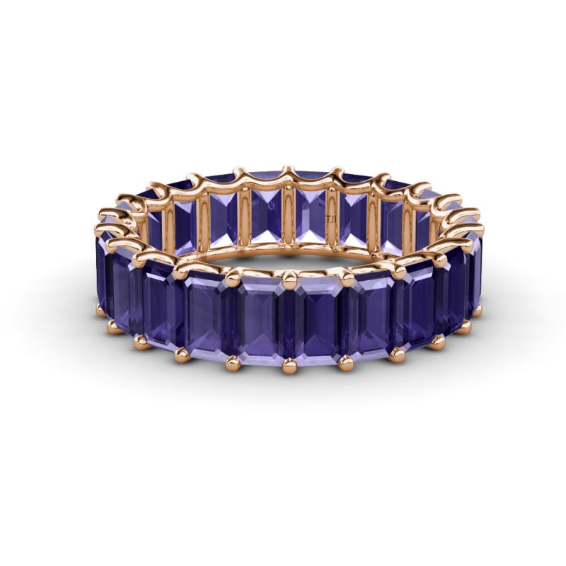 Victoria 5x3 mm Emerald Cut Iolite Eternity Band 