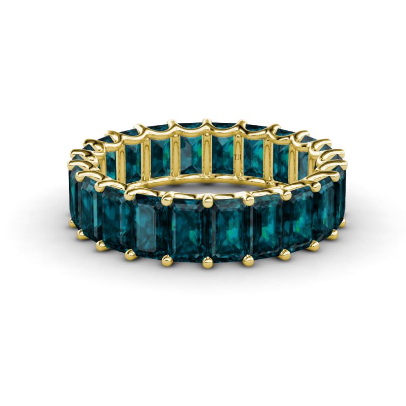 Victoria 5x3 mm Emerald Cut London Blue Topaz Eternity Band 