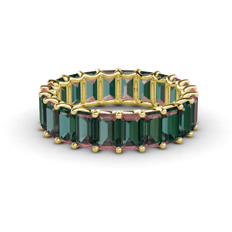 Victoria 5x3 mm Emerald Cut Lab Created Alexandrite Eternity Band 