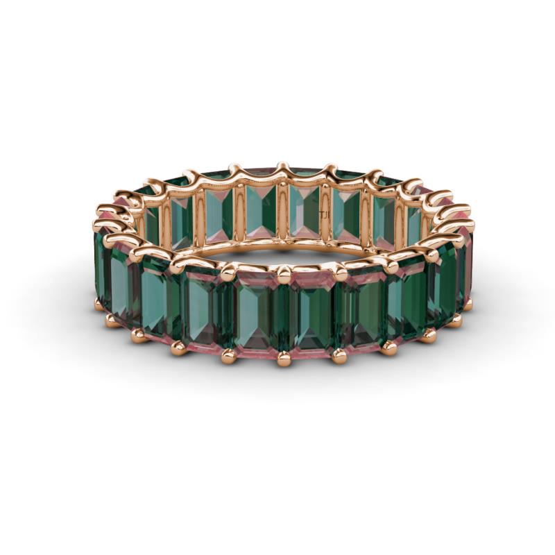 Victoria 5x3 mm Emerald Cut Lab Created Alexandrite Eternity Band 