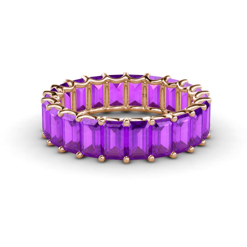Victoria 5x3 mm Emerald Cut Amethyst Eternity Band 