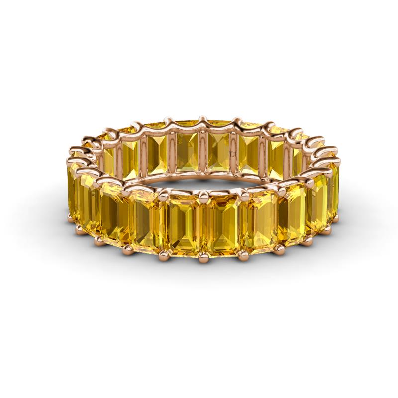 Victoria 5x3 mm Emerald Cut Citrine Eternity Band 