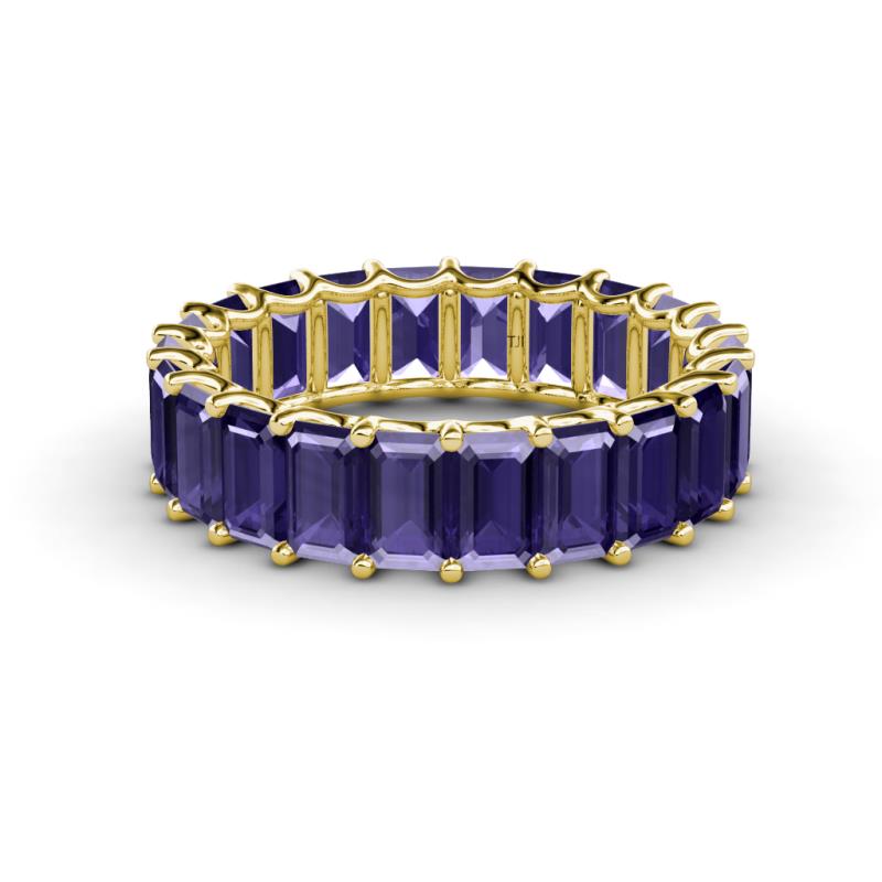 Victoria 5x3 mm Emerald Cut Iolite Eternity Band 