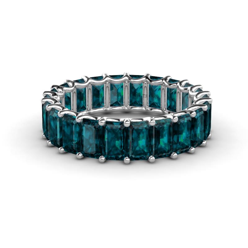 Victoria 5x3 mm Emerald Cut London Blue Topaz Eternity Band 