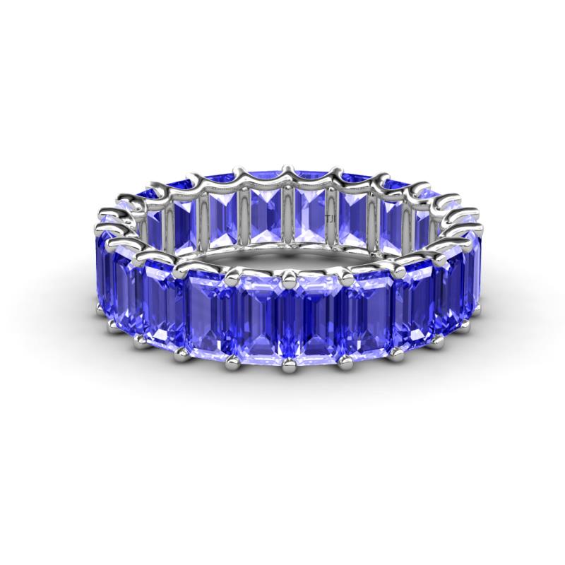 Victoria 5x3 mm Emerald Cut Tanzanite Eternity Band 