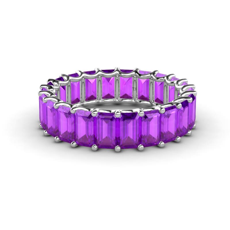 Victoria 5x3 mm Emerald Cut Amethyst Eternity Band 
