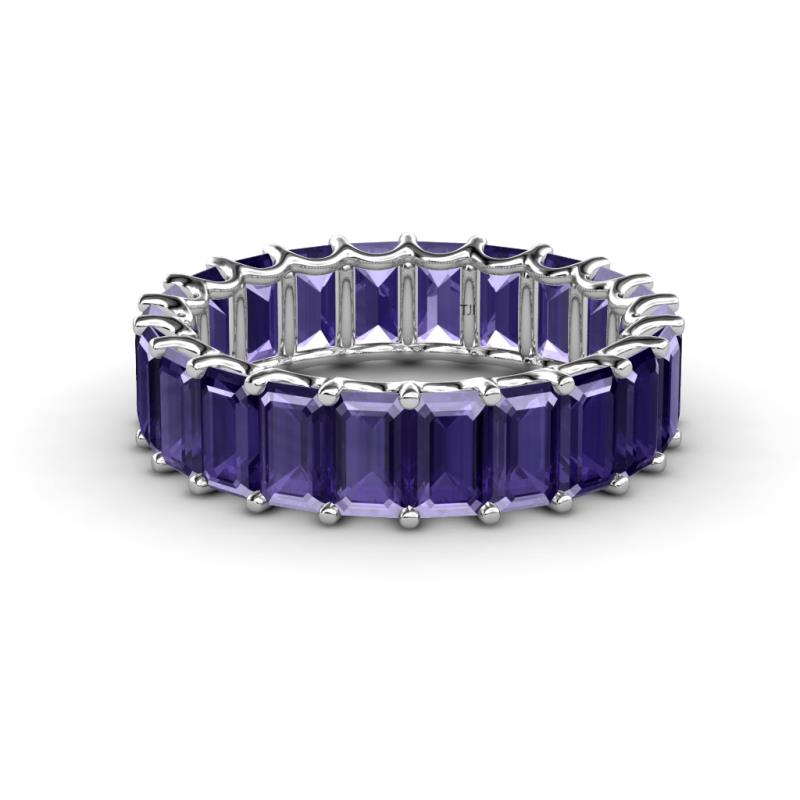 Victoria 5x3 mm Emerald Cut Iolite Eternity Band 