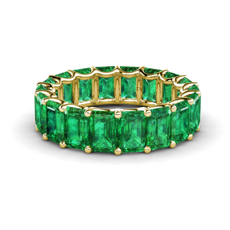 Victoria 6x4 mm Emerald Cut Heirloom Emerald Eternity Band 