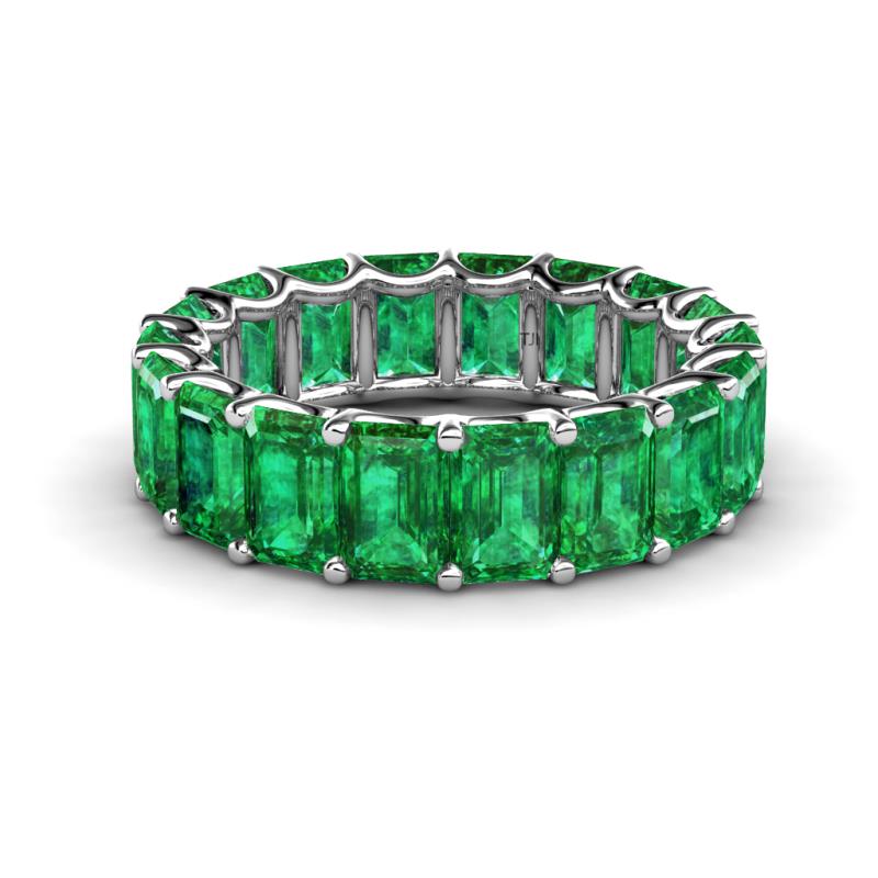 Victoria 6x4 mm Emerald Cut Heirloom Emerald Eternity Band 