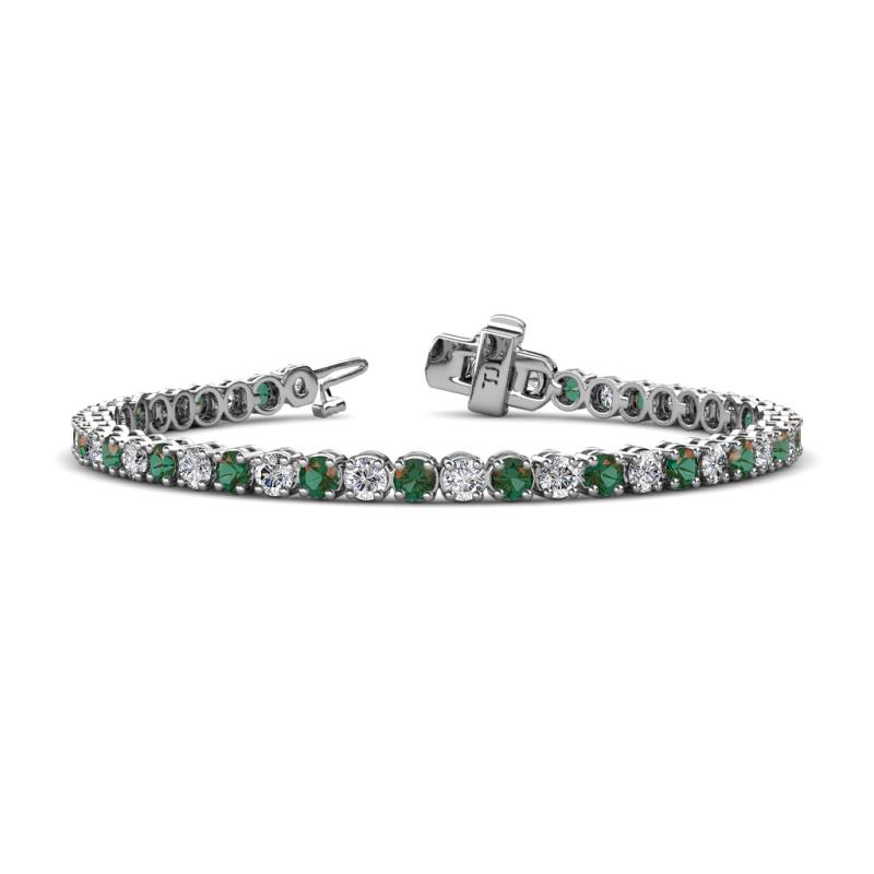 Izarra 3.70 mm Lab Grown Diamond and Lab Created Alexandrite Eternity Tennis Bracelet 