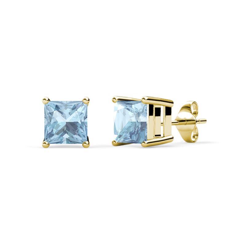 Zoey Aquamarine (4mm) Solitaire Stud Earrings 