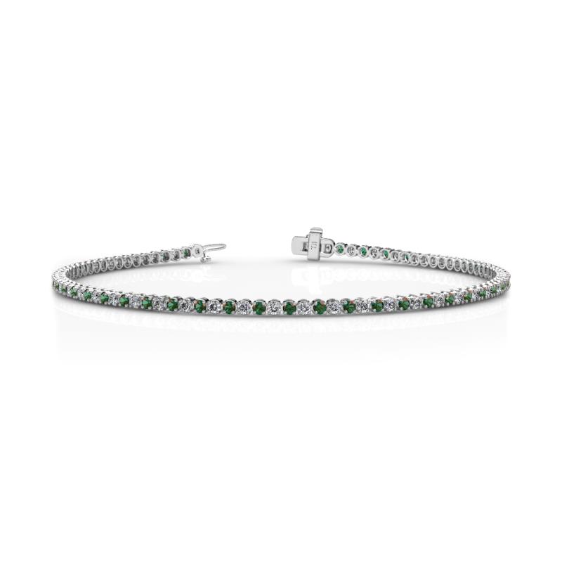 Izarra 2.00 mm Lab Grown Diamond and Lab Created Alexandrite Eternity Tennis Bracelet 