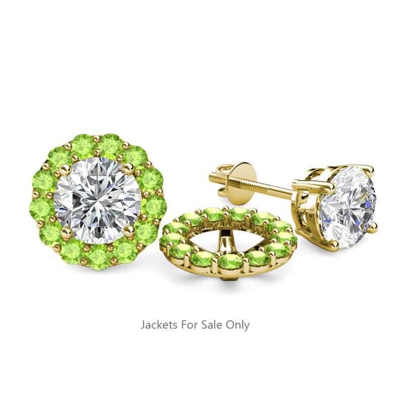 Serena 0.96 ctw (2.00 mm) Round Peridot Jackets Earrings 