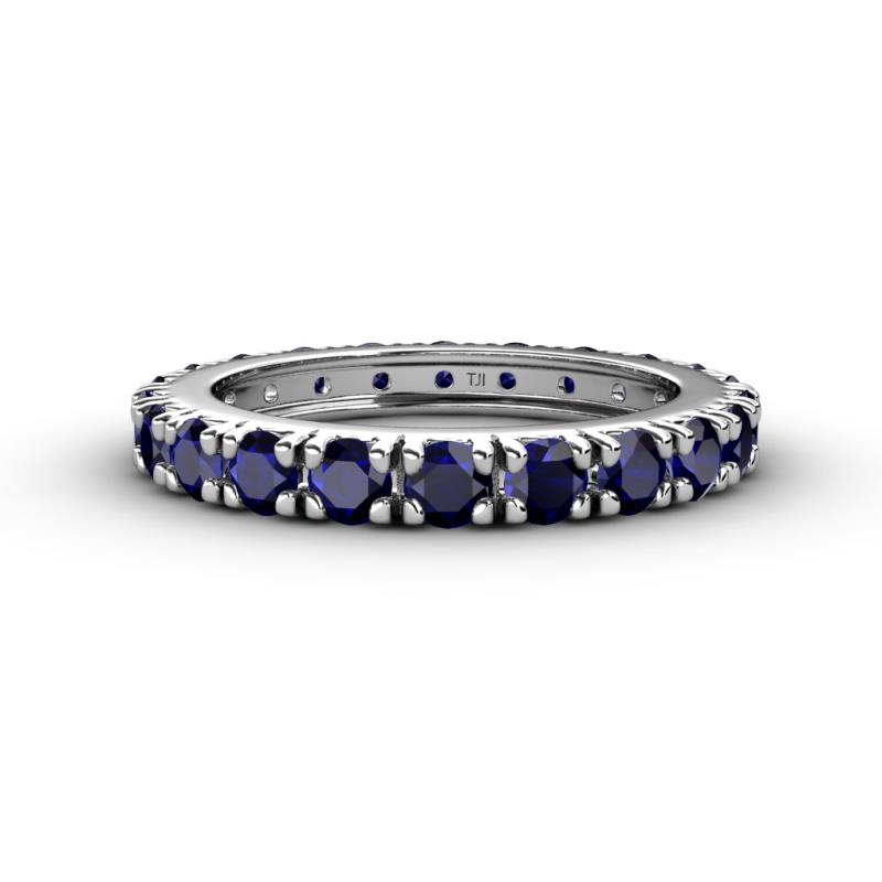 Gracie 3.00 mm Round Blue Sapphire Eternity Band 