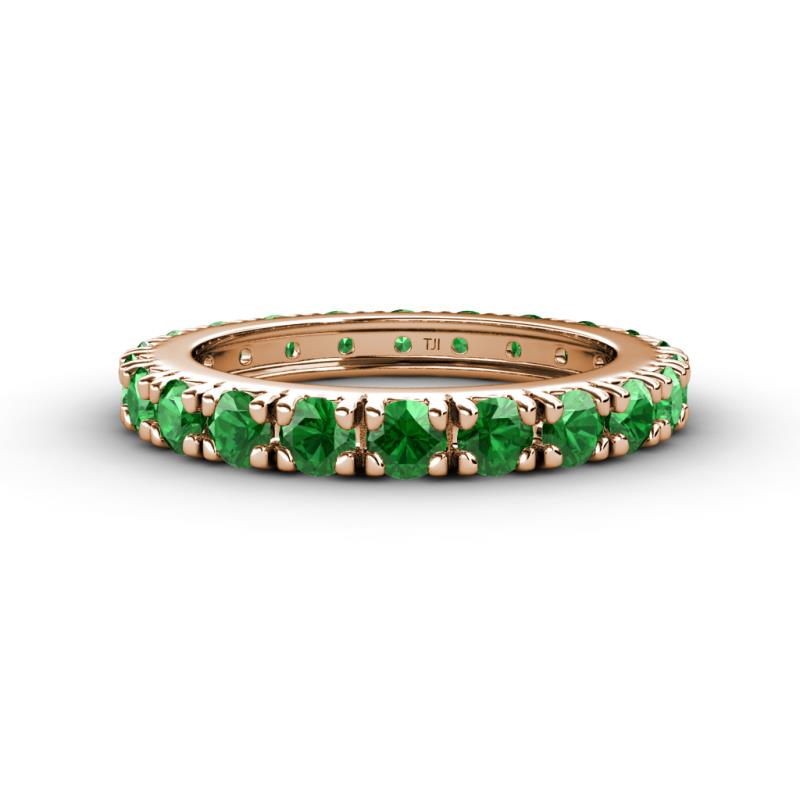 Gracie 3.00 mm Round Green Garnet Eternity Band 