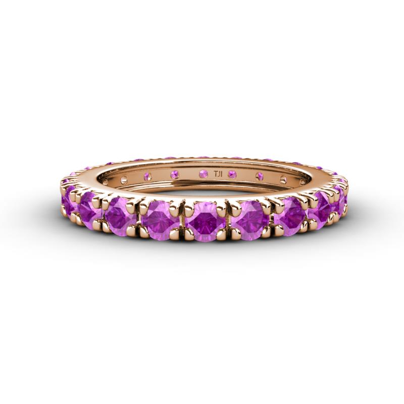 Gracie 3.00 mm Round Amethyst Eternity Band 