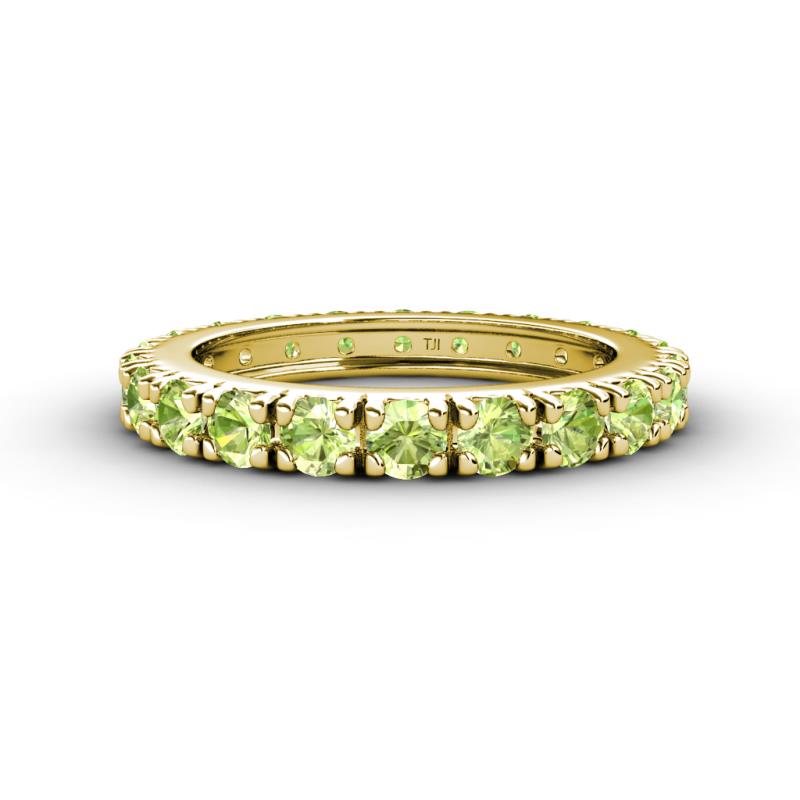 Gracie 3.00 mm Round Peridot Eternity Band 