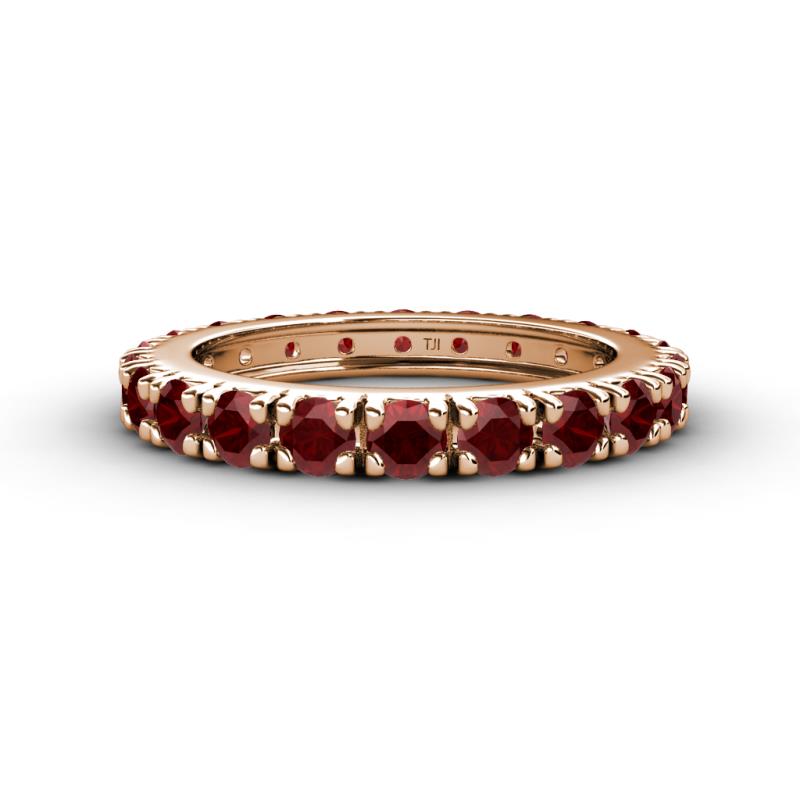 Gracie 3.00 mm Round Red Garnet Eternity Band 