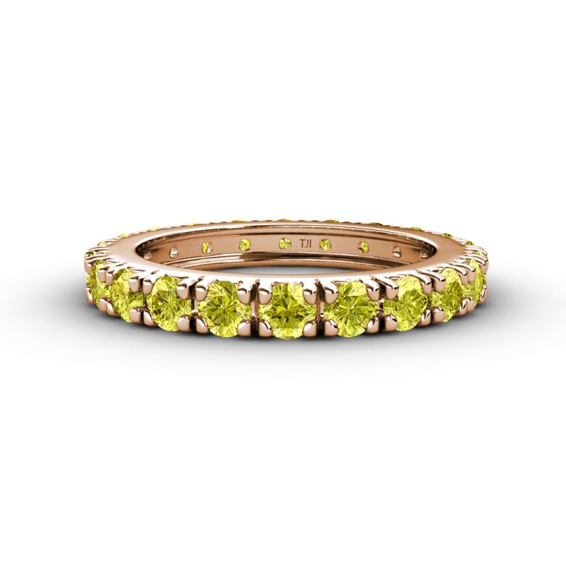 Gracie 3.00 mm Round Yellow Diamond Eternity Band 