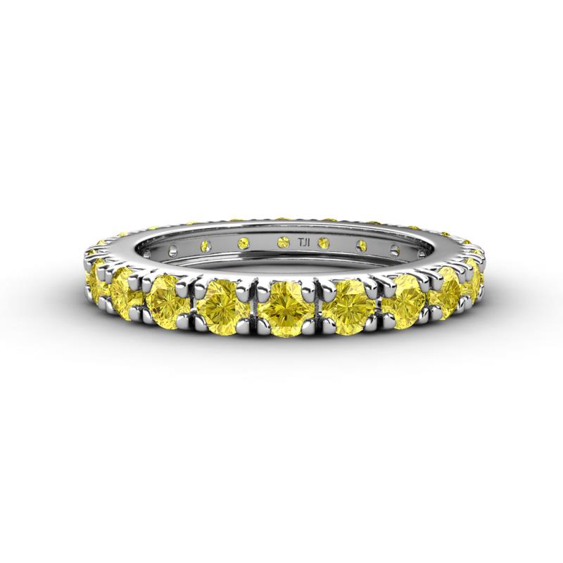 Gracie 3.00 mm Round Yellow Sapphire Eternity Band 