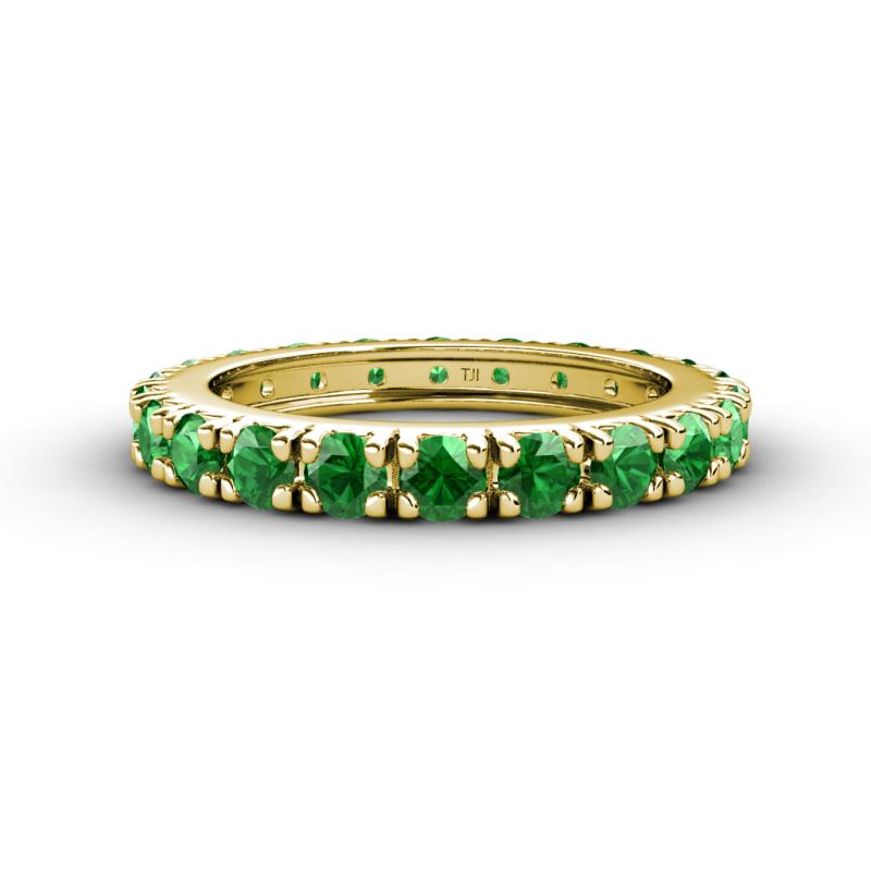 Gracie 3.00 mm Round Green Garnet Eternity Band 