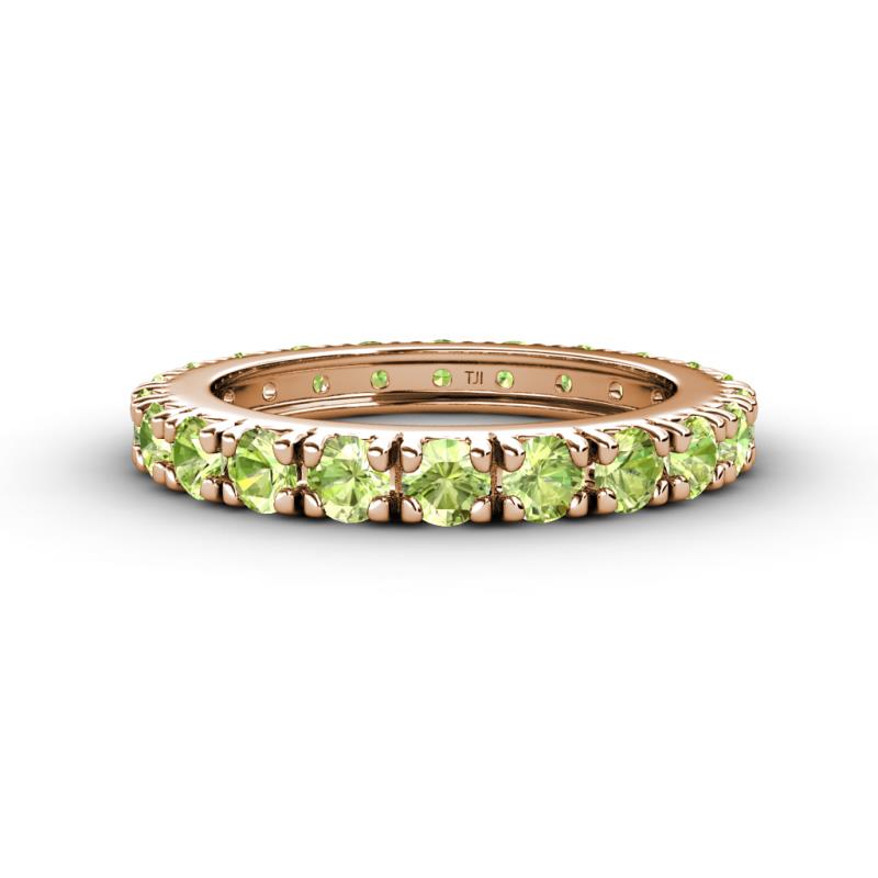 Gracie 3.00 mm Round Peridot Eternity Band 