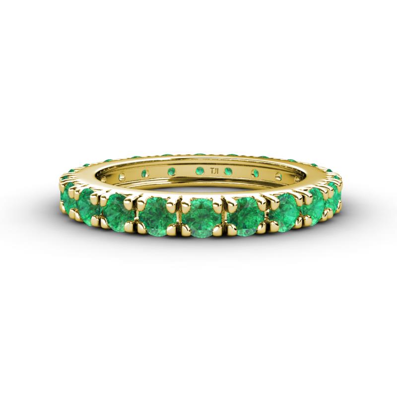 Gracie 3.00 mm Round Emerald Eternity Band 