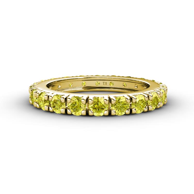 Gracie 3.00 mm Round Yellow Diamond Eternity Band 
