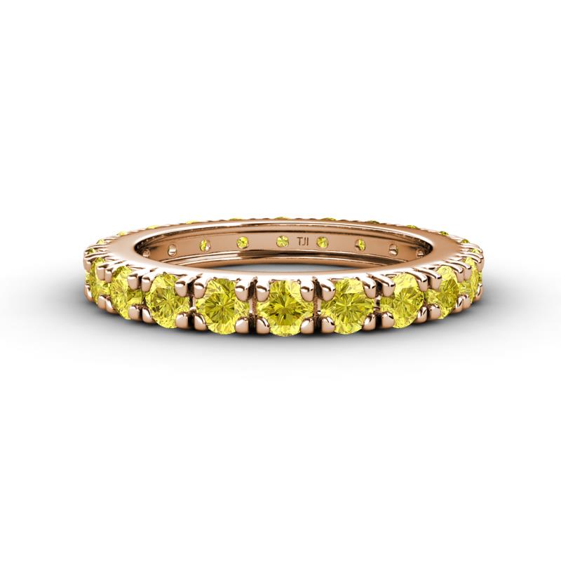 Gracie 3.00 mm Round Yellow Sapphire Eternity Band 